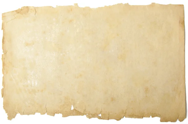 Старий папір на білому тлі — стокове фото