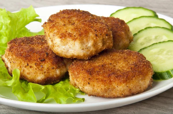 Boulette de viande rôtie aux légumes — Photo