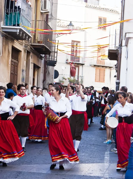 Sicilian folk group from Polizzi Generosa — Stock Photo, Image