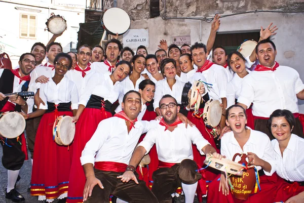 Сицилійська фольклорна Група з Polizzi Generosa — стокове фото