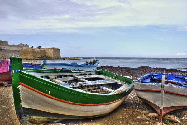 Lodě v přístavu trapani. Sicílie — Stock fotografie