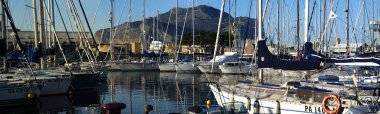 Marina at Palermo. Sicily clipart