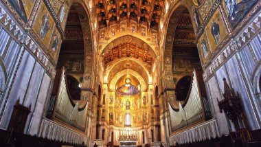 Photomerge of Cathedral of Monreale- Palermo-Sicily clipart