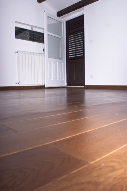 Room with hardwood floors clipart
