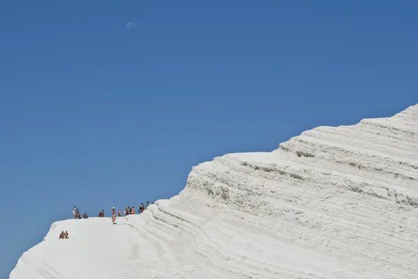 Stair of the Turkish, white mountain.Agrigento — Stock Photo, Image