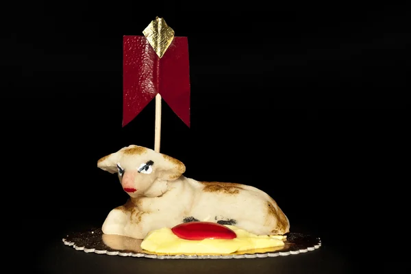 Овца Марципан - Пасхальный торт - Сицилия — стоковое фото