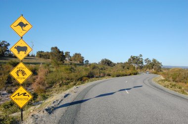 Australian road signs clipart