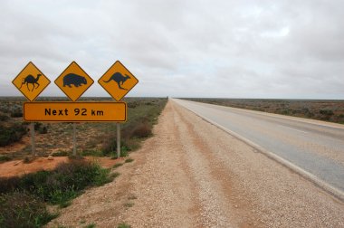 Road sign in Australia clipart