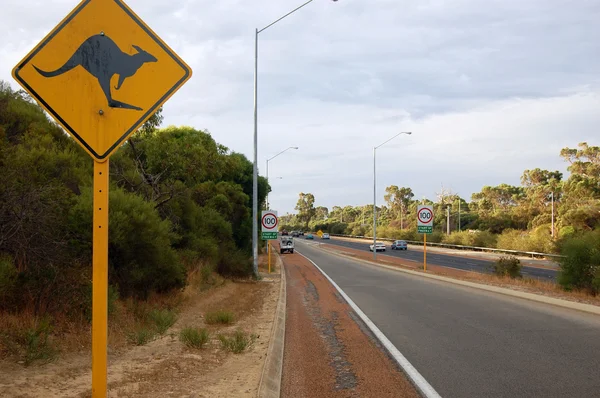 Sinal de estrada na Austrália — Fotografia de Stock