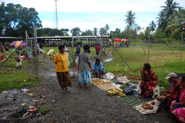 På marknaden i papua nya guinea — Stockfoto
