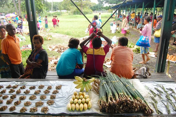 Op de markt in Papoea-Nieuw-guinea — Stockfoto