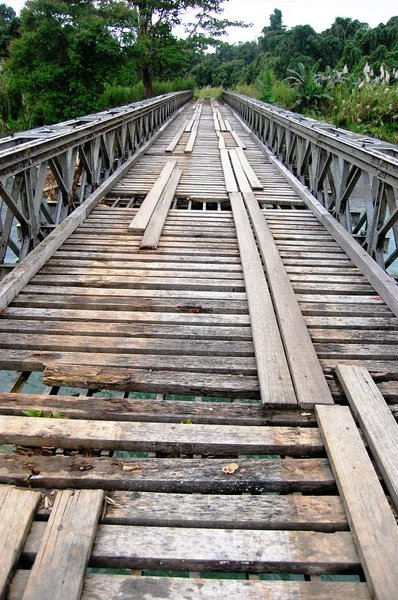 Dřevo most — Stock fotografie