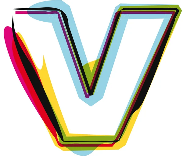 Kleurrijke lettertype. vectorillustratie — Stockvector