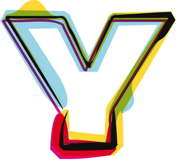 Kleurrijke lettertype. vectorillustratie — Stockvector