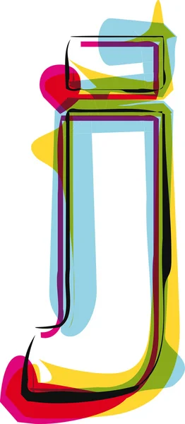 Renkli yazı tipi. vektör çizim — Stok Vektör