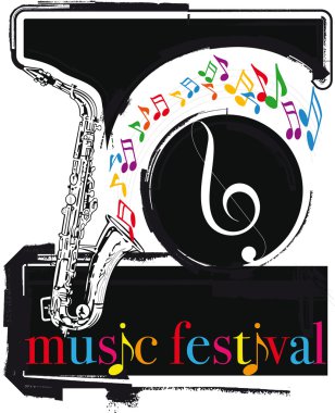 Music festival. Vector illustration clipart