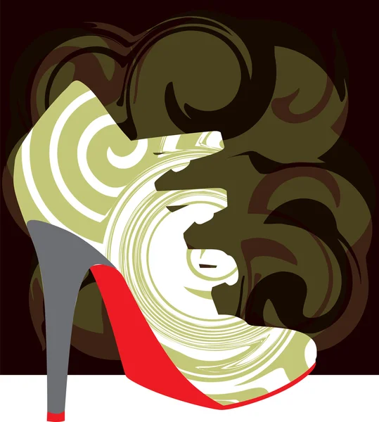 Kadın Ayakkabı, vektör çizim — Stok Vektör