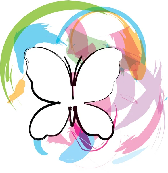 Schmetterling Hintergrund. Vektorillustration — Stockvektor