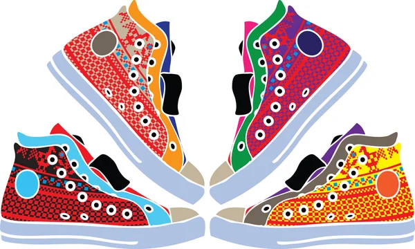 Abstract sport shoes — Stock Vector
