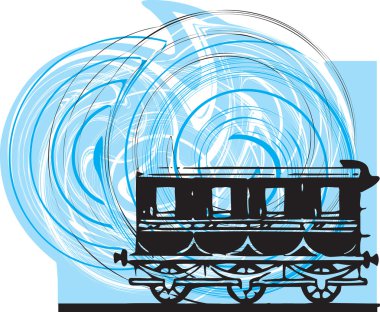 soyut bir tren. vektör çizim