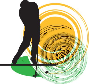 Golfer. Vector illustration clipart