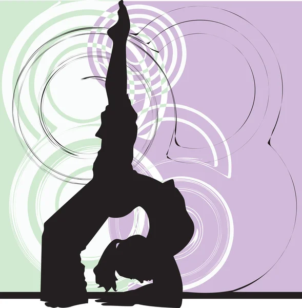 Yoga-Illustration — Stockvektor