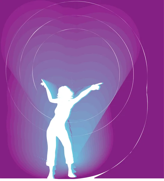 Dansande flickor, vektor illustration — Stock vektor