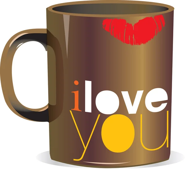 I love you mug — Stock Vector