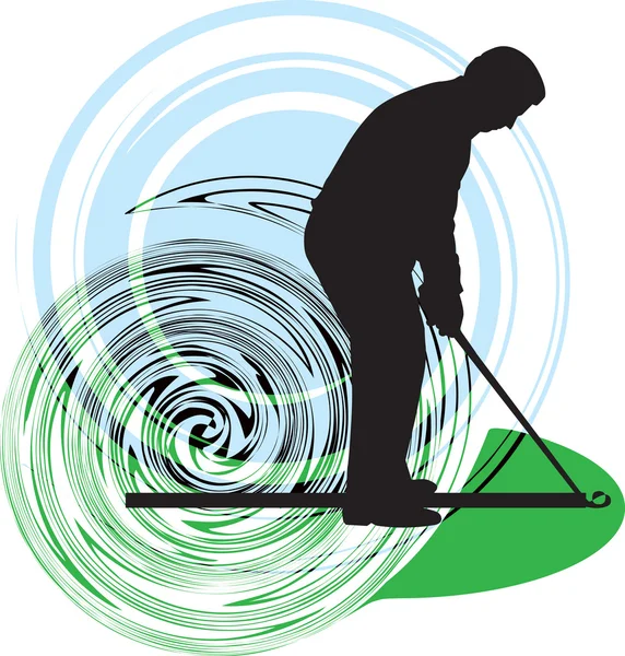 Golfer. Vector illustration — Stock Vector