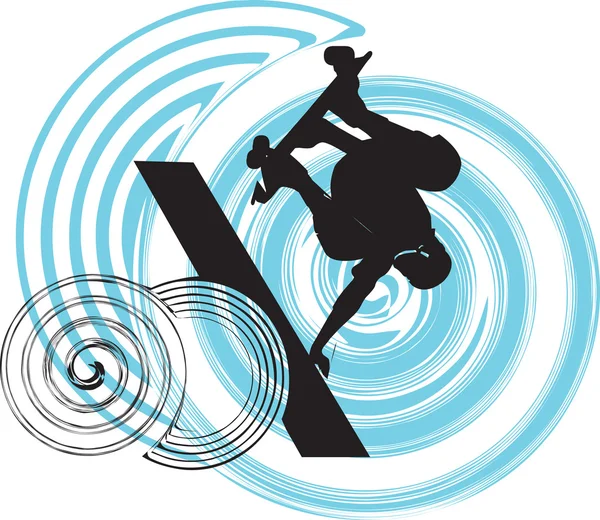 Skater. Vector illustration — Stock Vector