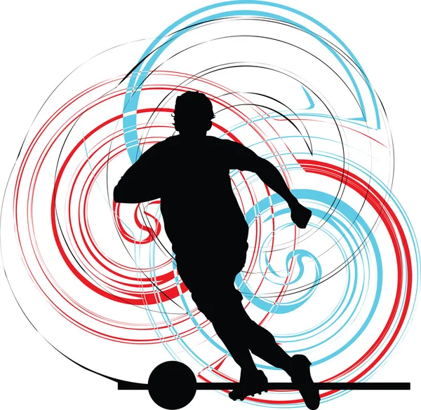 Giocatore di football. illustrazione vettoriale — Vettoriale Stock