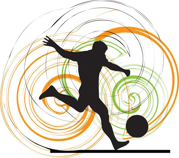 Jugador de fútbol. ilustración vectorial — Archivo Imágenes Vectoriales