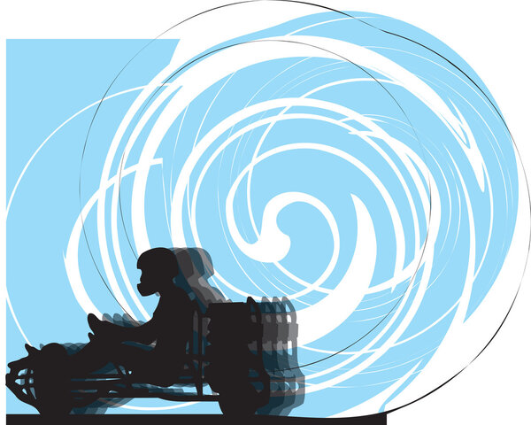 Kart race. Vector illustration
