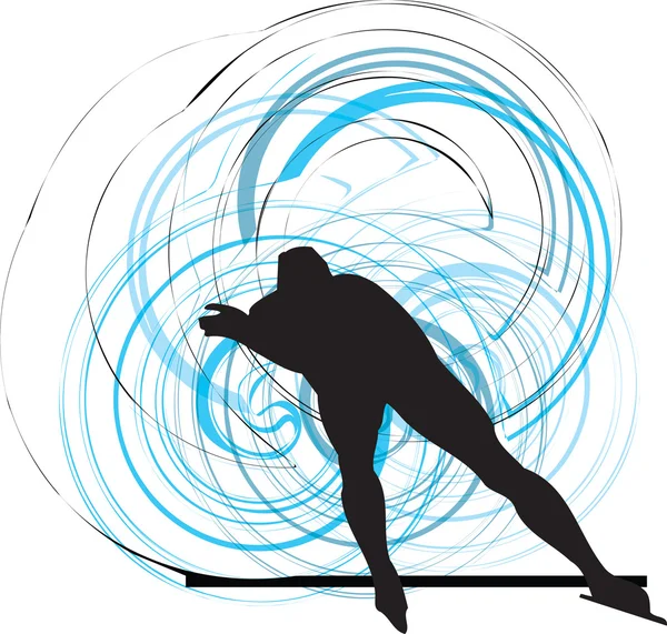Skater silueta vector ilustración — Vector de stock
