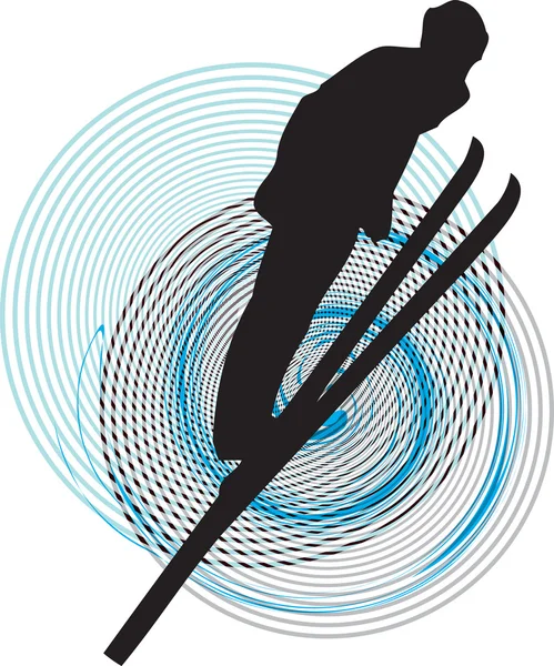 滑雪矢量图 — 图库矢量图片