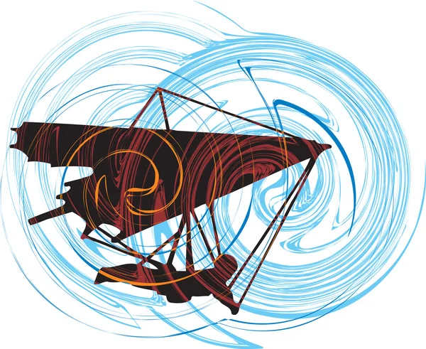 Hang Glider. Vector Illustration — Stock Vector