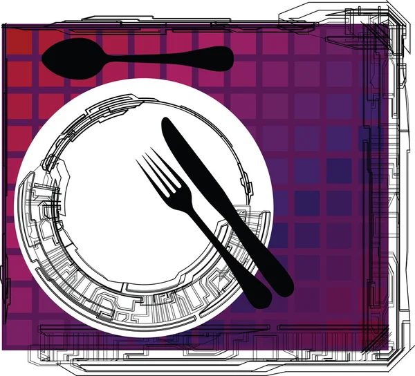 Empty plate illustration — Stock Vector