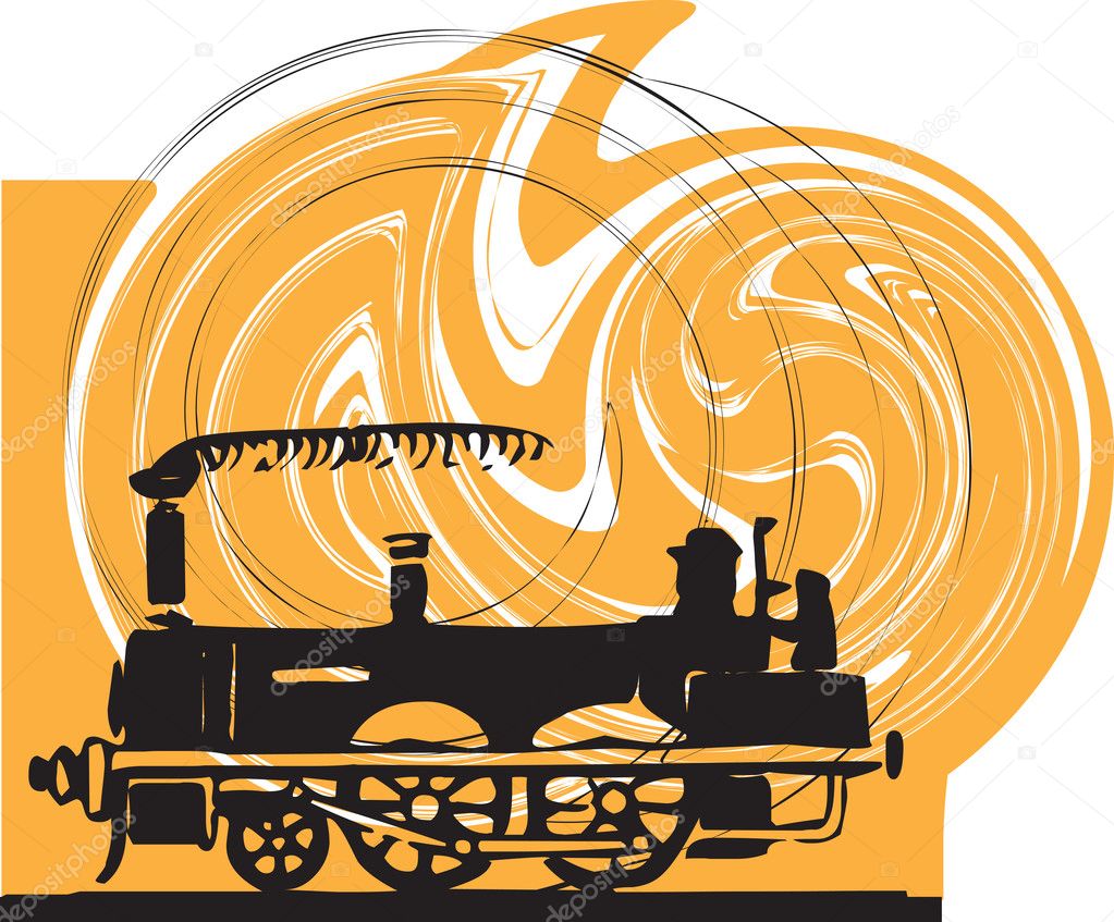 Abstract Train. Vector illustration