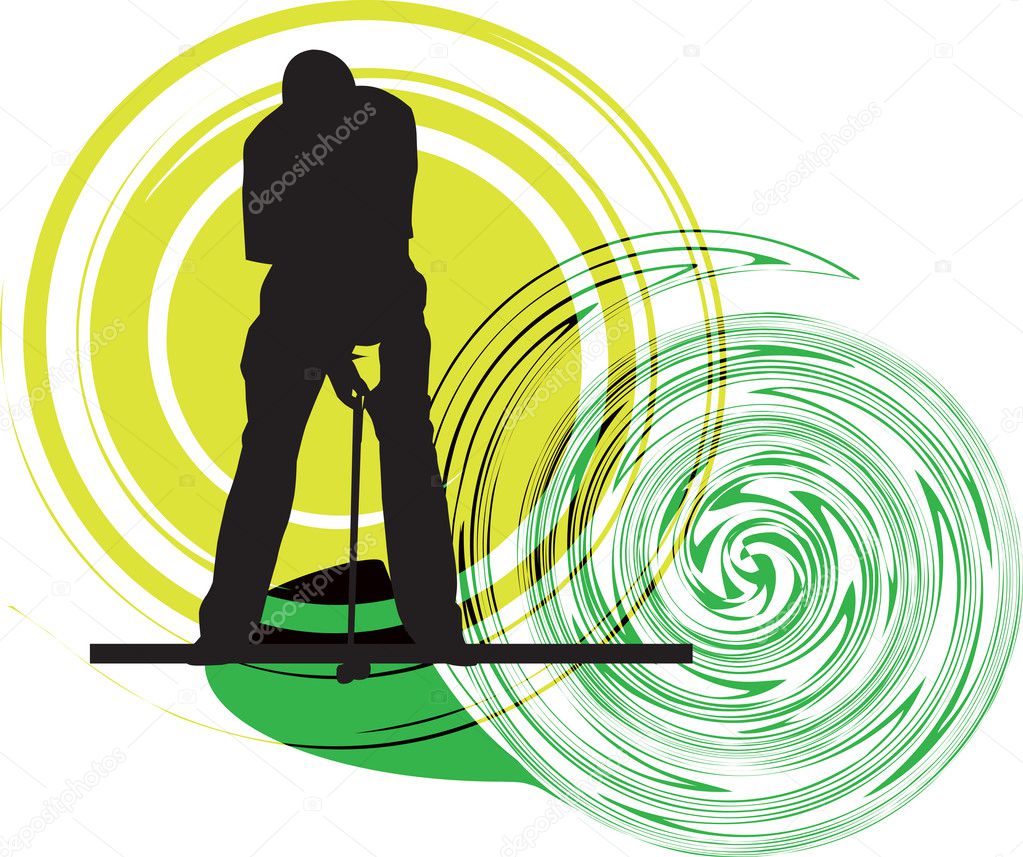 Golfer. Vector illustration