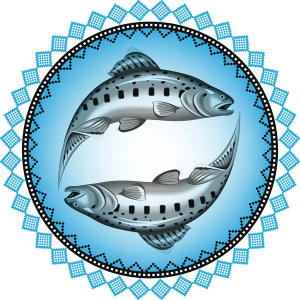 Fish, vector illustration — Stock Vector