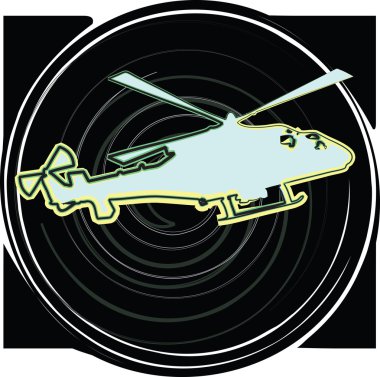 Helicopter. Vector illustration clipart