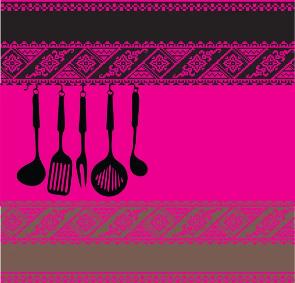 Ράφι των μαγειρικών σκευών, εικονογράφηση φορέας — Διανυσματικό Αρχείο