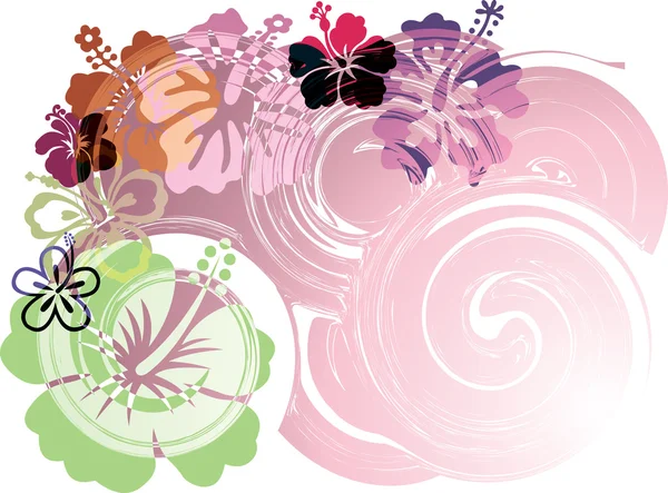 Flores abstractas ilustraciones — Vector de stock