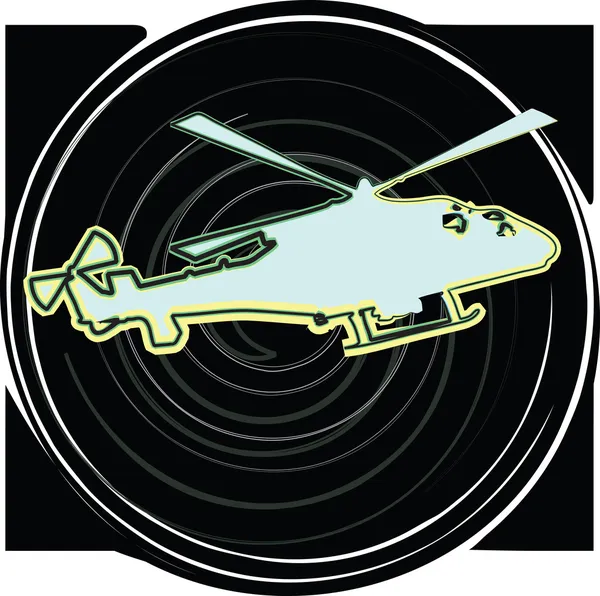 Vrtulník. vektorové ilustrace — Stockový vektor