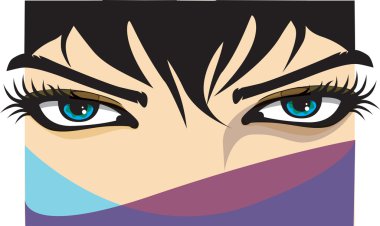 Woman eye illustration clipart