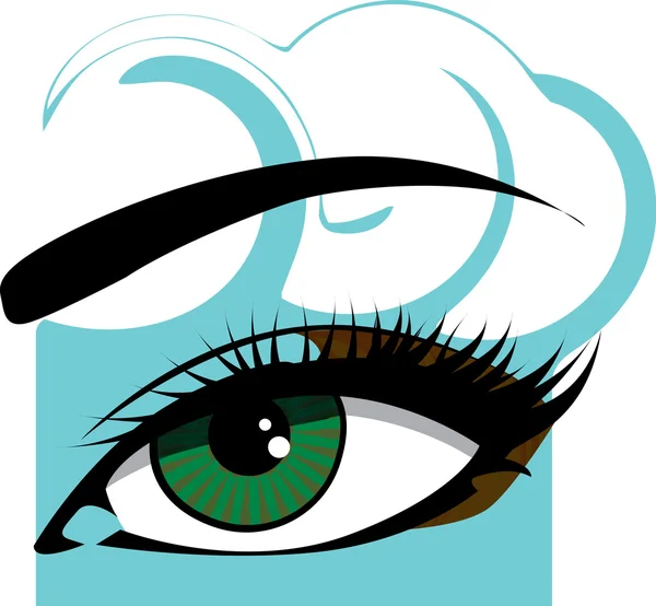 Ilustracja kobieta oko — Wektor stockowy