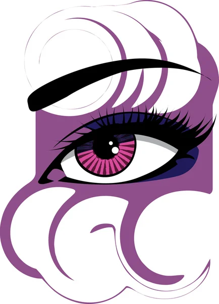 Donna occhio illustrazione — Vettoriale Stock