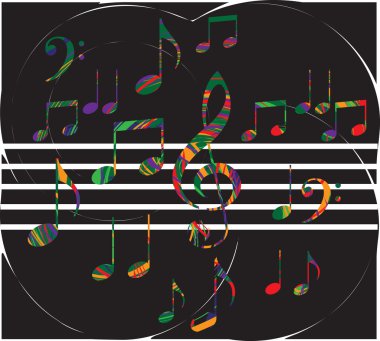 Abstract music note illustration clipart