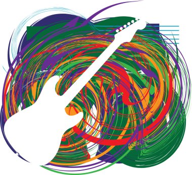 Abstract guitar illustration clipart