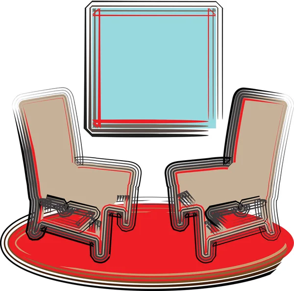 Židle ilustrace — Stockový vektor